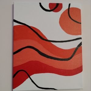 Red Sunrise Painting